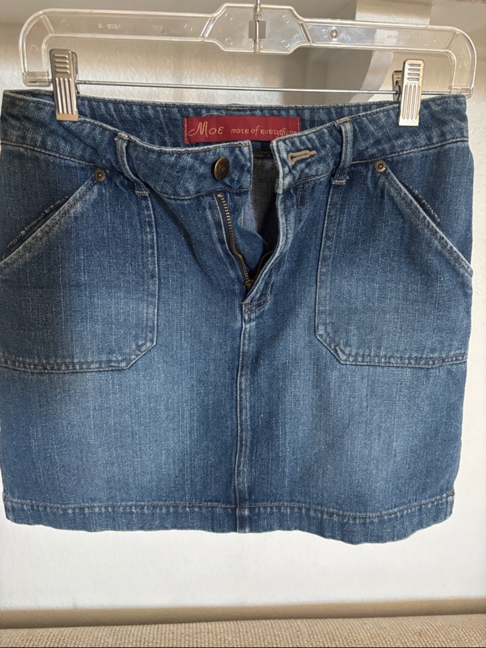 Moe Denim Mini Skirt in Blue